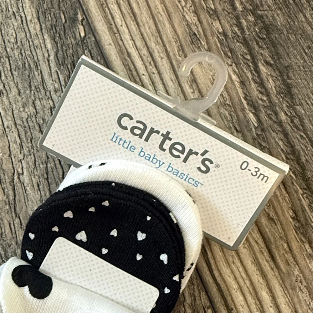 Carter's Baby boys girl 3-Pack Scratch Mittens (0-3 MONTHS) cotton white new